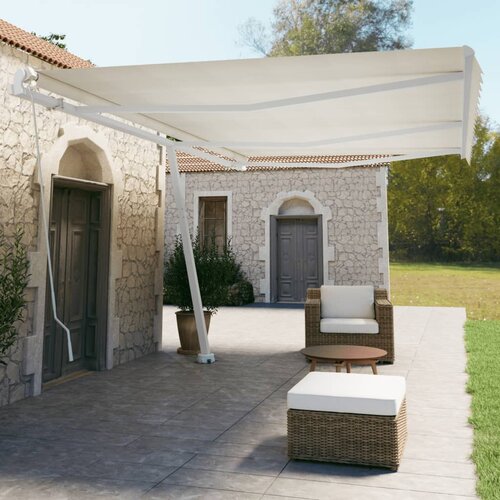 vidaXL Prostostoječa ročno zložljiva tenda 600x350 cm krem Cene