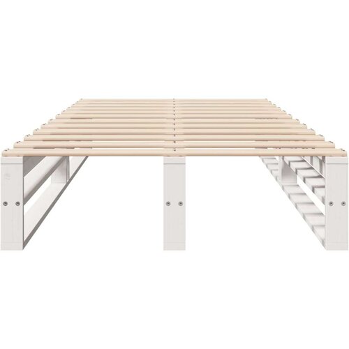 vidaXL Posteljni okvir bel 90x190 cm trdna borovina Cene
