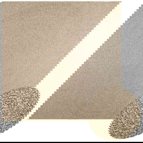  Rug "ZIZUR" Bež 240x240 cm Juta videz Notranje in zunanje Cene