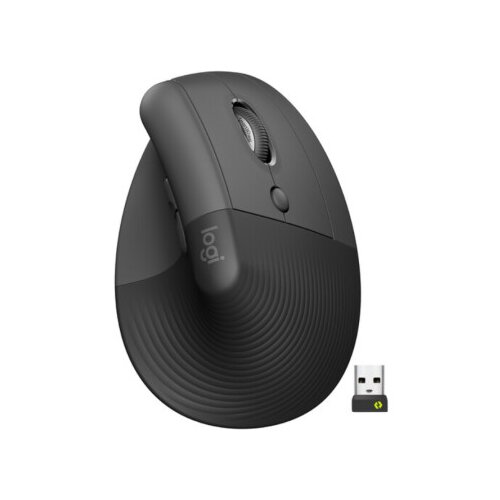 Logitech Lift Left vertical ergonomična za levičarje brezžična optična črna miška Cene