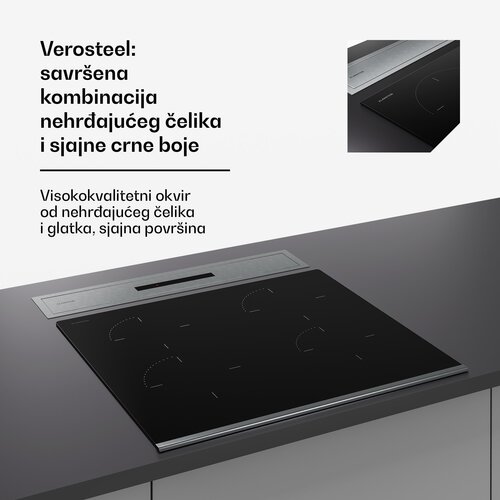 Klarstein Verosteel ugrađena napa | Minimalistička, snažna | EEC A++ | 853,3 m&amp;sup3;/h | 60 cm Slike