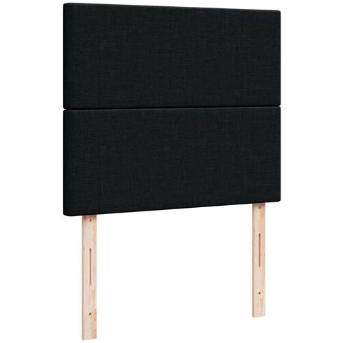 VidaXL Krevet box spring s madracem crni 120 x 190 cm od tkanine Slike