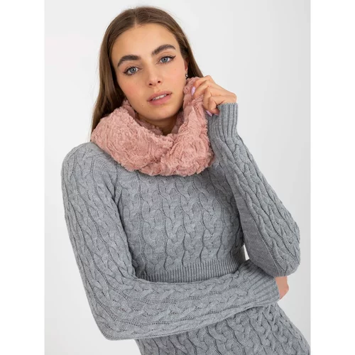 Fashion Hunters Dirty pink winter neck warmer made of faux fur