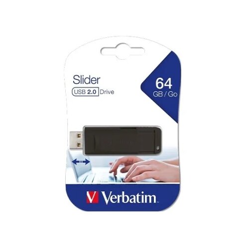  USB memorijski stik 2.0 Verbatim 64GB, crni, Store'n'Go, slider Cijene