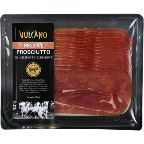 Vulcano Selekt sušen pršut, zorjen 18 mesecev, narezan - 250 g Cene