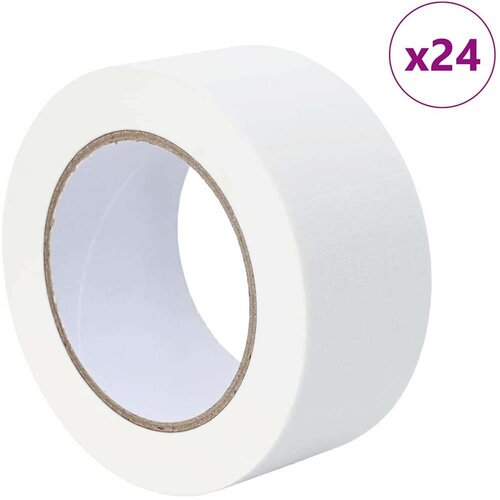 VidaXL Trake za maskiranje slikara 24 pcs Bijelo 50mm x 50m Papir Slike