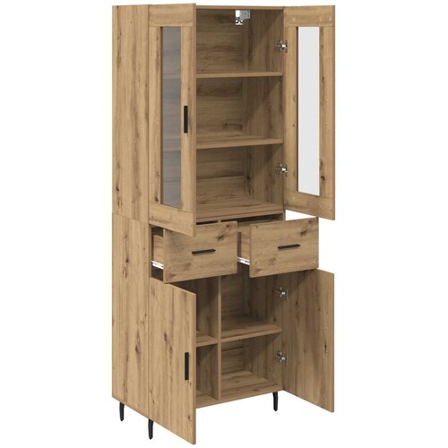  Highboard 2 kom. Umjetnički hrast 69,5 x 34 x 180 cm Slike