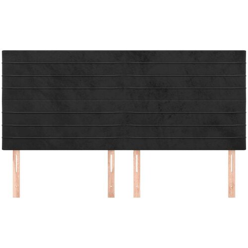  Uzglavlja 4 kom crni 80x5x78/88 cm bar&amp;scaron;unasta Slike