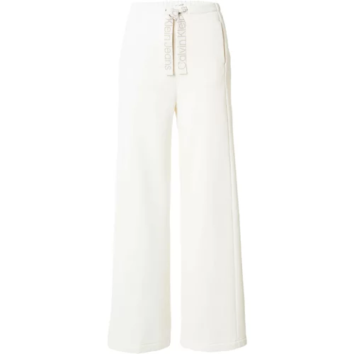 Calvin Klein Jeans Hlače svetlo siva / bela