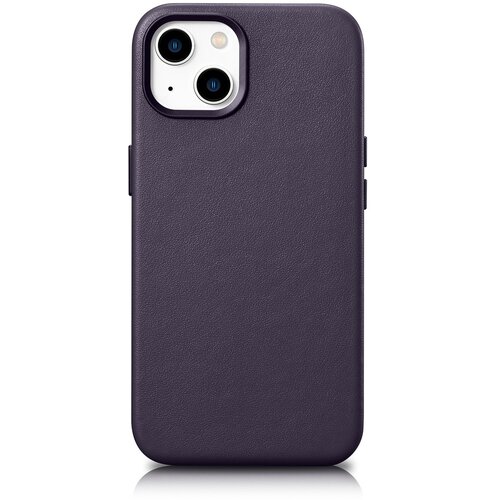 ICARER Ovitek iz naravnega usnja za iPhone 14 Plus MagSafe Case Leather temno vijoličen, (21522023) Cene