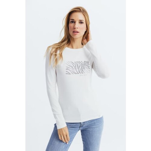 Legendww bela zenska majica sa kristalnim printom Cene