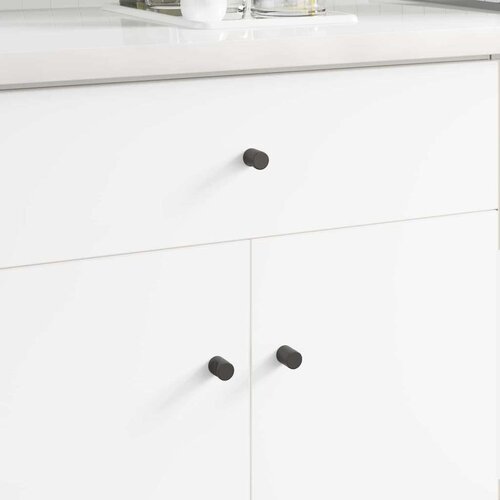  Kabinetski gumb 2 pcs Crna 18 x 23 mm Željezo Cijene