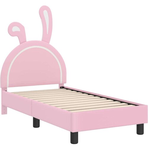  Okvir kreveta za malu djecu s naslonom Ružičasta 70 x 140 cm PU Slike