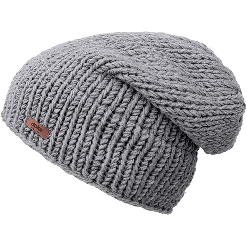 DOKE Merino pleten&amp;aacute; čepice roy medium grey Slike