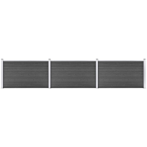 vidaXL Komplet ograjnih panelov WPC 526x105 cm črn Cene