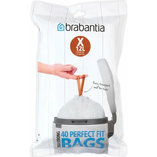 Brabantia PerfectFit vrečke za smeti za Bo Touch Bin - praktično pakiranje - 12L (X) - 40 kos