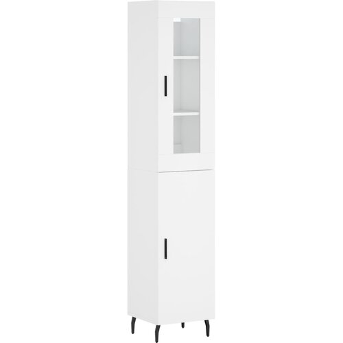  Visoka komoda bijeli 34,5x34x180 cm od konstruiranog drva Slike