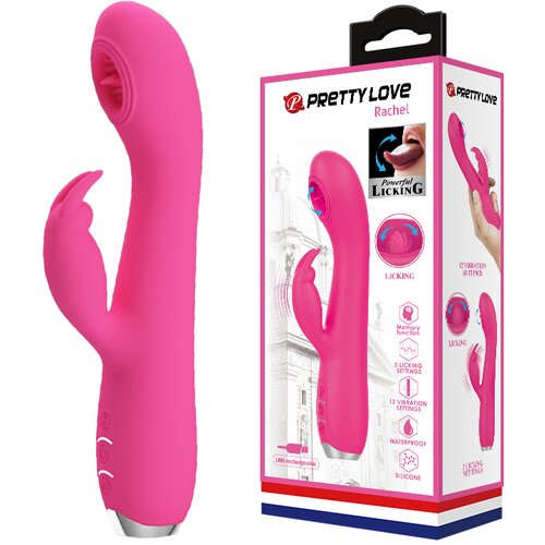 Pretty Vibrator sa dodatkom za klitoralnu stimulaciju Rachel BI 14783-1 Slike