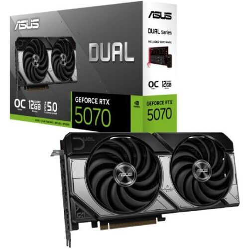 Asus VGA DUAL-RTX5070-O12G 12GB GDDR7 , 192-bit, 3x DP, 1x HDMI Cijene
