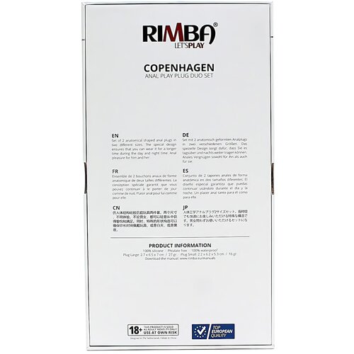 Rimba Copenhagen - analni dildo set - crni (2kom) Cijene