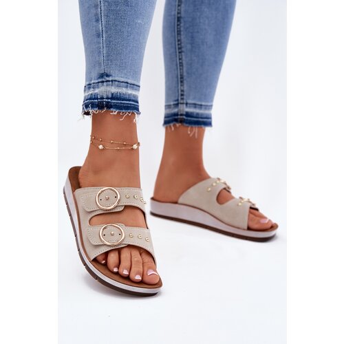 Inblu Comfortable Women&amp;#039;s Slippers Beige Slike
