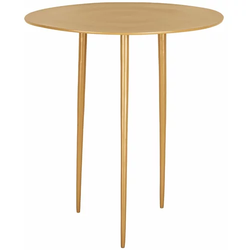 Leitmotiv Gorčično rumena kovinska mizica Supreme, ø 42,5 cm