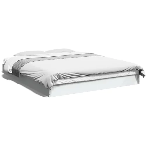 vidaXL Okvir za krevet bijeli 160x200 cm konstruirano drvo