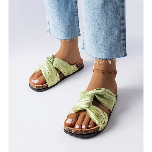 Gemre Green flip-flops adorned with Fresne fabric Cijene
