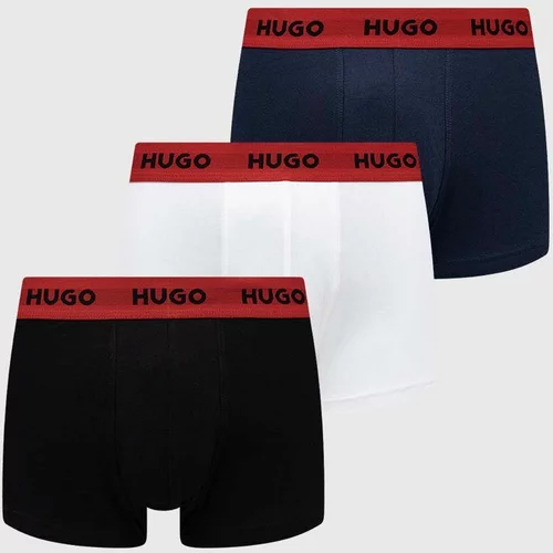 Hugo Bokserice 3-pack za muškarce, boja: crna