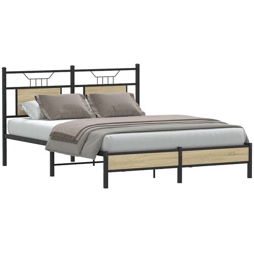 VidaXL okvir kreveta bez madraca boja hrasta sonome 140x190 cm drveni Slike