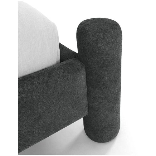 Micadoni Temno siva oblazinjena zakonska postelja z letvenim dnom 140x200 cm Vera &amp;ndash; Slike