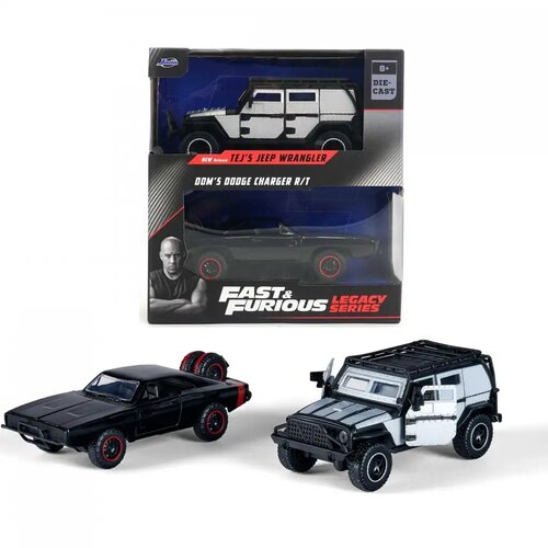 Jada Toys Hitri in drzni: Legacy Series Domov Dodge Charger R/T &amp, Tejov Jeep Wrangler kovinski avtomobilski komplet 1/32 &ndash; Cene