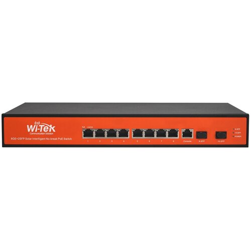 Wi-tek WI-PMS310GF-UPS+ 8GE+2SFP Ports 24V-48V Mixed L2 Managed UPS No-Break PoE Switch with 8-Port PoE Slike