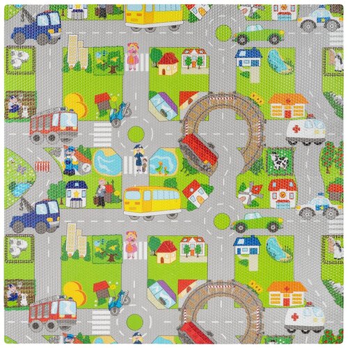 Rebel Edukativna puzzle podloga za igru za decu, 120 x 120 cm, motiv: automobili, model RBY-2251-4 Slike