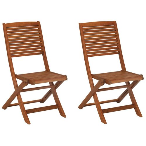 Gardenson Set Zložljivih Vrtnih Stolov Bali, Pravi Les, 2 Kos Slike
