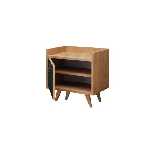 Hanah home Noćni ormarić Juuna 50x55x40cm Hrast-Tamno siva Cene