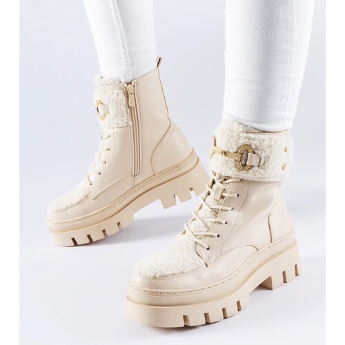 Gemre Beige insulated workers with buckle Highland Cene