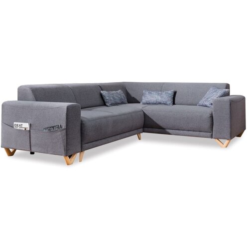 Miuform Siva sklopiva/s prostorom za odlaganje kutna garnitura (s desnim kutom/u obliku slova L) Classy Sophie &amp;ndash; Slike