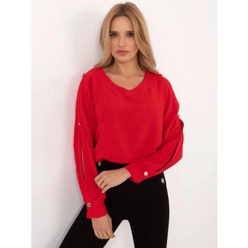 Italy Moda Blouse-MI-BZ-98684.89-red