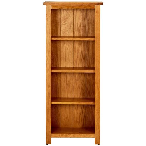Maison Chic Knjižna omara - Knjižni regal 4-nadstropna 45x22x110 cm trdna hrastovina, (21725679) Cene
