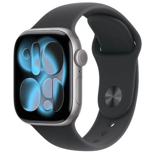 Apple watch S11 gps 42mm space grey aluminium case with black sport band - m/l (meqx4rk/a) Cene