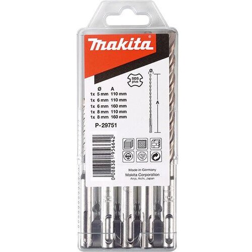 Makita 5-delni set svedrov SDS-Plus 4-Plus P-29751 Slike