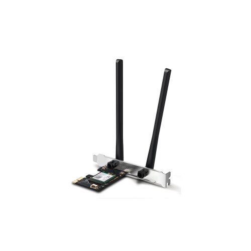 Mercusys PCI Express adapter, MA80XE AX3000 Dual-Band Wi-Fi 6 Bluetooth, 2402 Mbps na 5 GHz + 574 Mbps na 2,4 GHz, 2&amp;times; High Gin Dual-Band eksterne ante Slike
