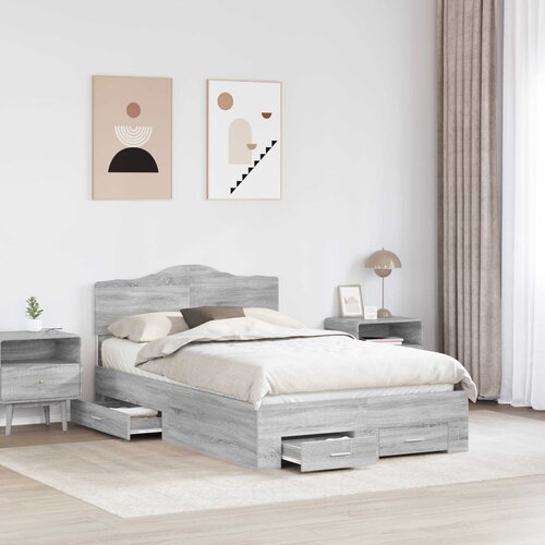  Krevetna konstrukcija Siva Sonoma 120 x 200 cm 206 x 123 x 90 cm Slike