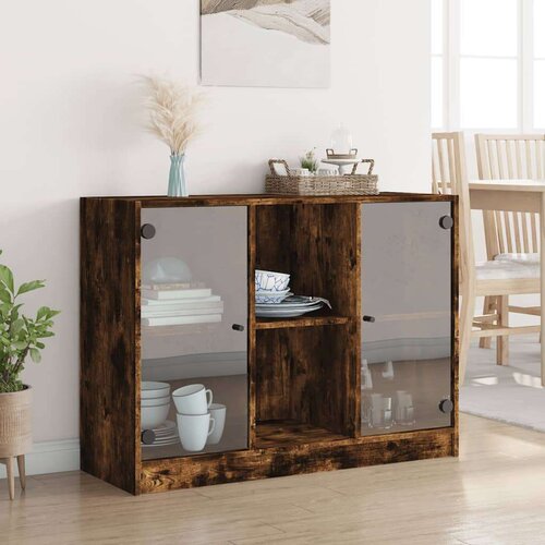 vidaXL Komoda boja dimljenog hrasta 102x37x75 5 cm konstruirano drvo Cene