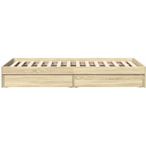  Okvir za krevet s ladicama boja hrasta 90x200 cm Slike
