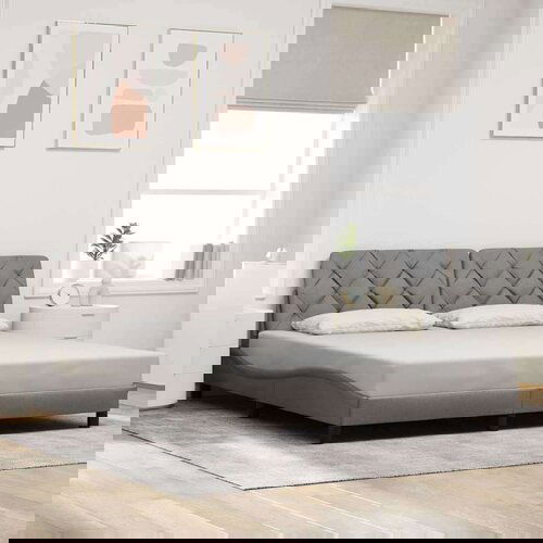  Posteljni okvir brez vzmetnice taupe 180x200 cm blago, (21829093) Cene