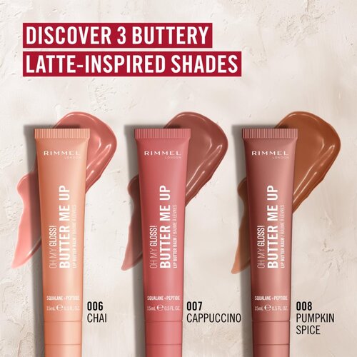 Rimmel London Oh My Gloss! Butter Me Up hidratantni balzam za usne nijansa 008 Pumpkin Spice 15 ml Slike