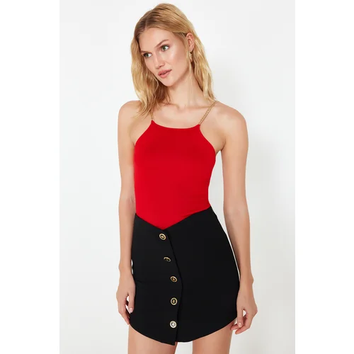 Trendyol Red Strappy Basic Top Knitwear Blouse