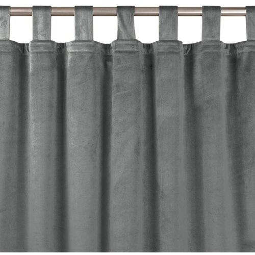  Curtain VILA color graphite style classic 10cm tab tops velvet 530x245 HOMEDE Cene